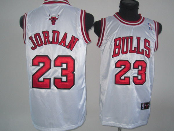 NBA Chicago Bulls 23 Michael Jordan Authentic White Throwback Jersey
